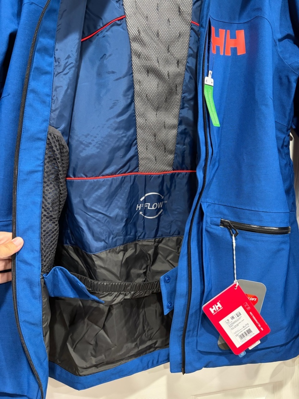 Helly Hansen Women's XL Powderqueen 3.0 Ski Jacket Snow Insulated Blue NWT - Picture 5 of 9